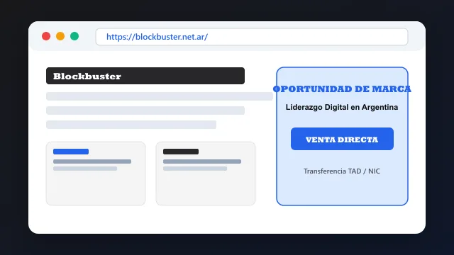 Modelo de aplicación comercial y proyectos digitales para blockbuster.net.ar